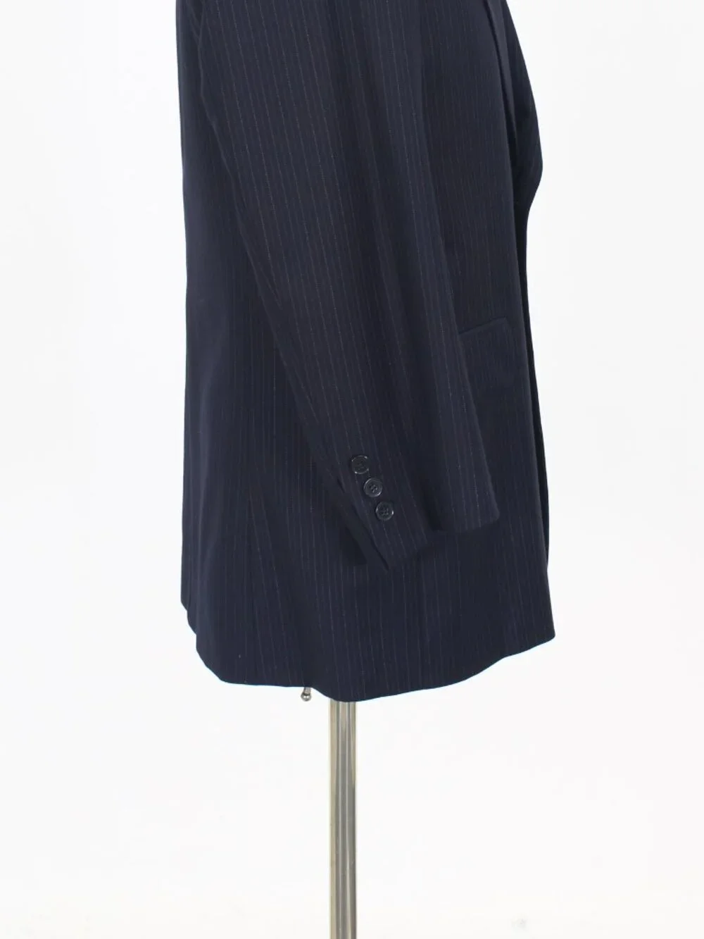 Burberry 41S 36x26 Navy Full Suit 2-Button Stripe R925